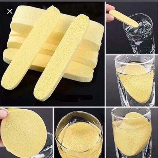 Combo 2 miếng bông mút rửa mặt tẩy trang  bọt biển siêu sạch