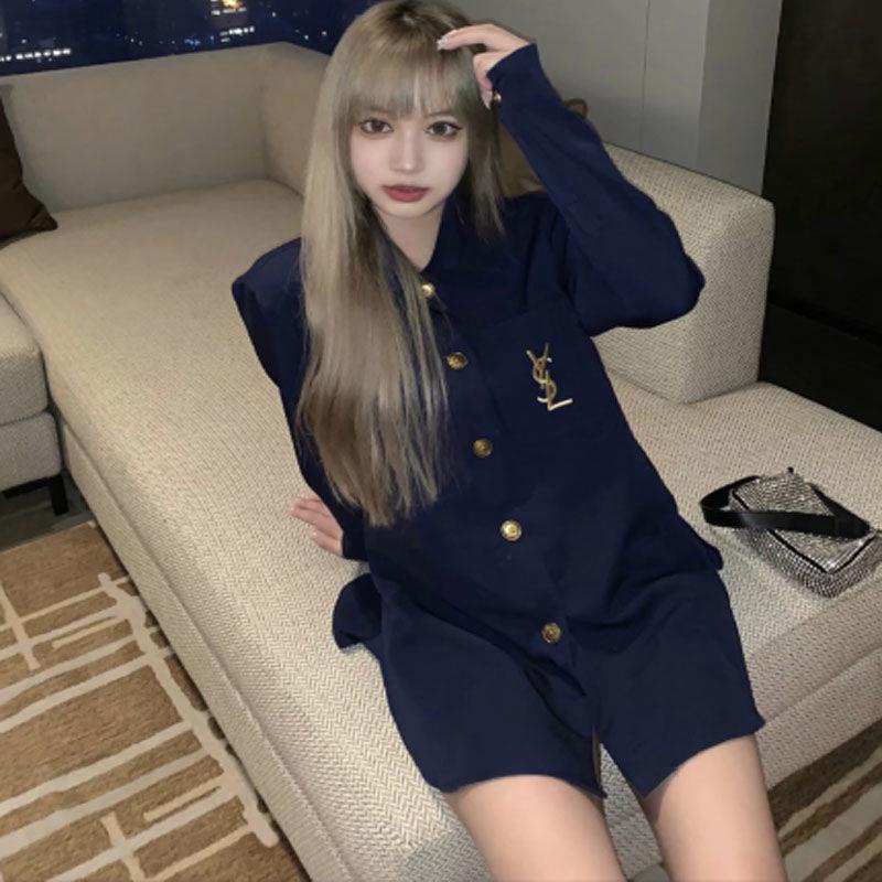 Áo Sơ Mi Kuaishou Influencer Call Xuan Brother Màu Trơn Phong Cách Mùa Thu Mới