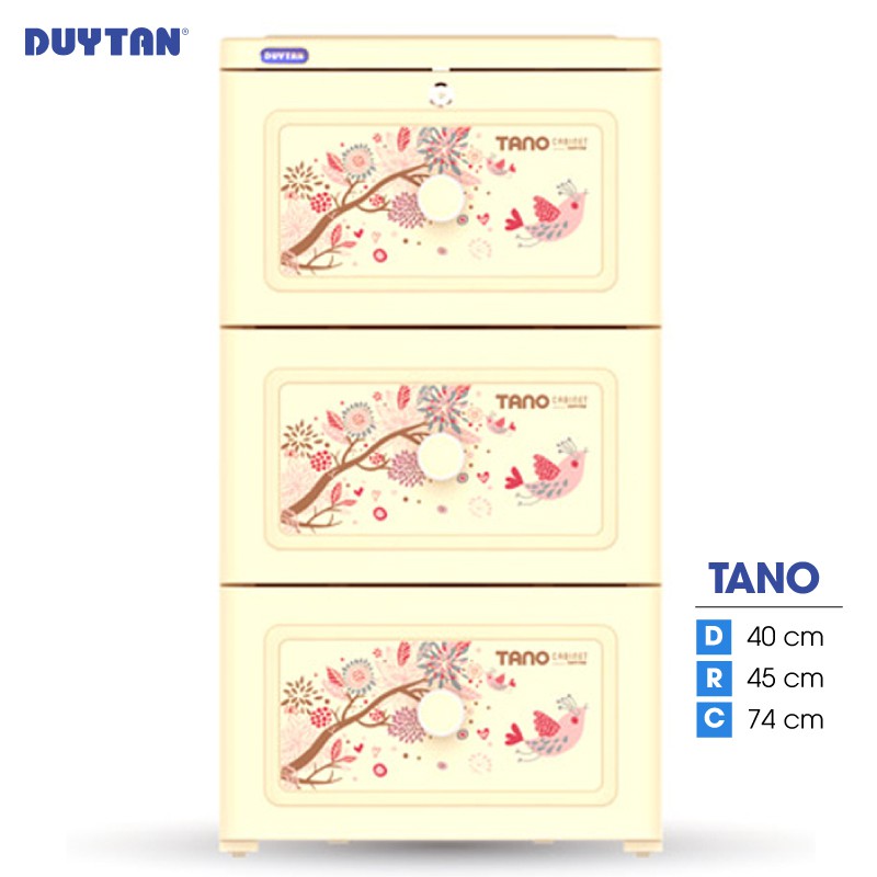 Tủ nhựa DUY TÂN Tano 3 ngăn (40 x 45 x 74 cm) - 32215
