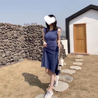 Đầm body thun gân nhún