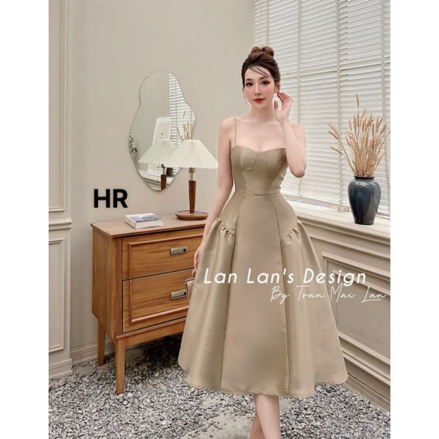 Váy 2 dây Đầm hai dây THIẾT KẾ cúp ngực dáng xòe bồng