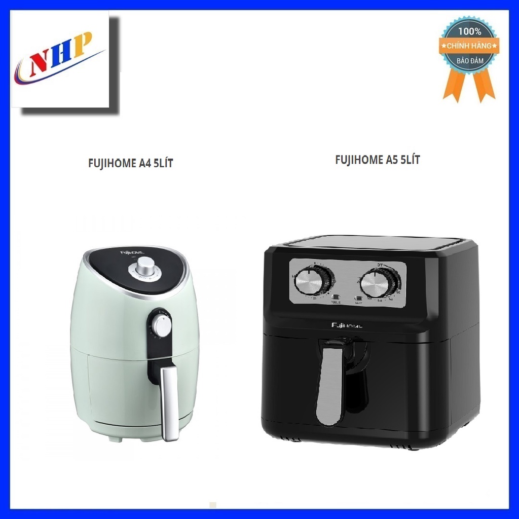 Nồi chiên không dầu Fujihome A4 5L - Thiết kế hiện đại, giảm 80% lượng dầu mỡ