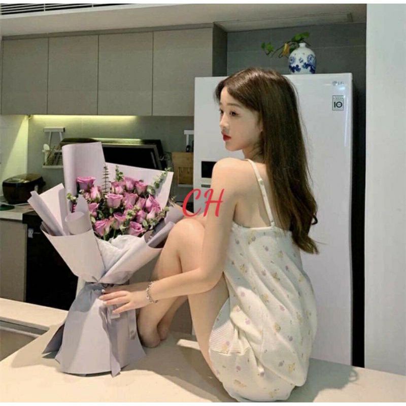 Bộ Ngủ 2 dây nữ  Hình Gấu🌸 Đồ mặc nhà dễ thương 🌸 Chất cotton🌸Free Ship🎀Form <50kg Unisex | BigBuy360 - bigbuy360.vn