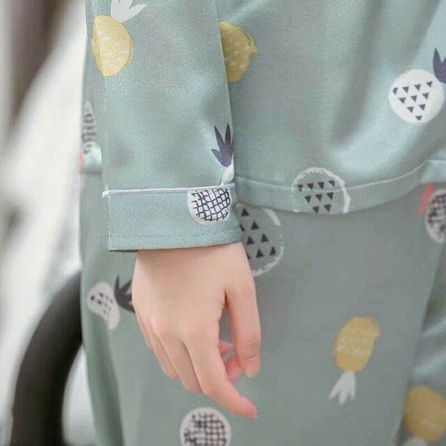 Pajama satin xanh ngọc