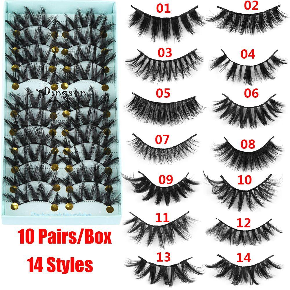 Set 10 Cặp Lông Mi Giả SKONHED 1 SKONHED 3D Handmade Thời Trang Dành Cho Nữ