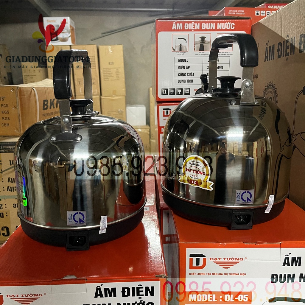 Ấm điện đun nước  ĐẠT TƯỜNG Dung tích 4-5L MS: DL-04/DL-05/DL-09 Bảo hành chính hãng toàn quốc 12 tháng