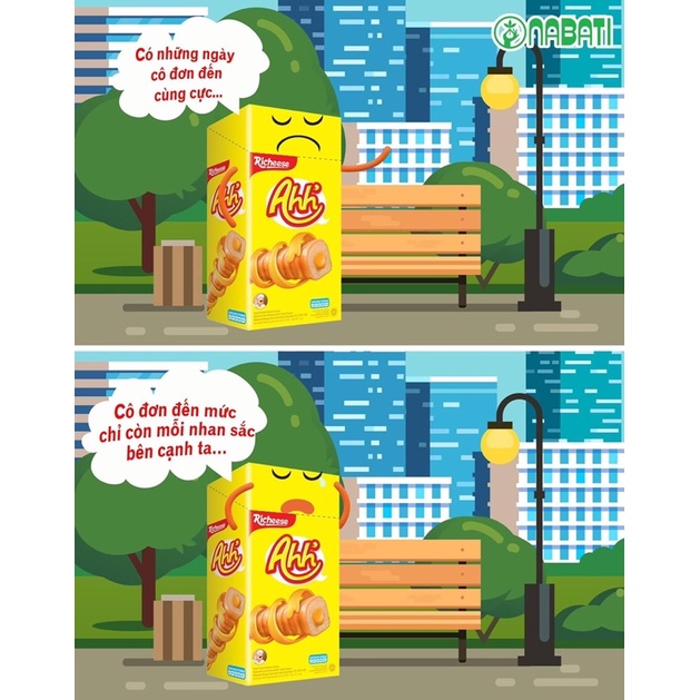 Date mới nhất - Bánh xốp phô mai Ahh hộp 10cây/9g-90g