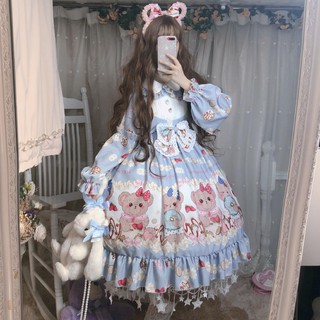 Đầm Công Chúa Phong Cách Lolita Đáng Yêu Cho Bé Gái