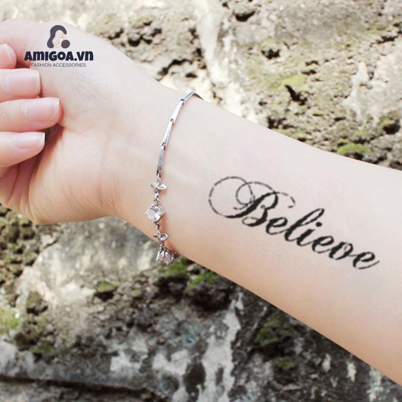 ✨✨Miếng Dán Hình Xăm Chữ Cái Tiếng Anh Thời Trang