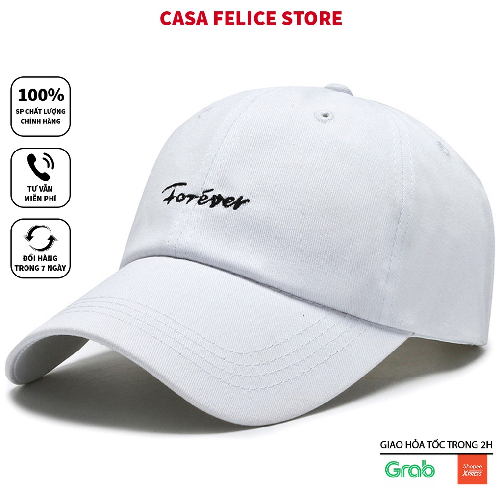 Mũ Lưỡi Trai - Nón Kết - Mũ Bóng chày Thời Trang Hàn Quốc thêu Logo FOREVER - MLT.07