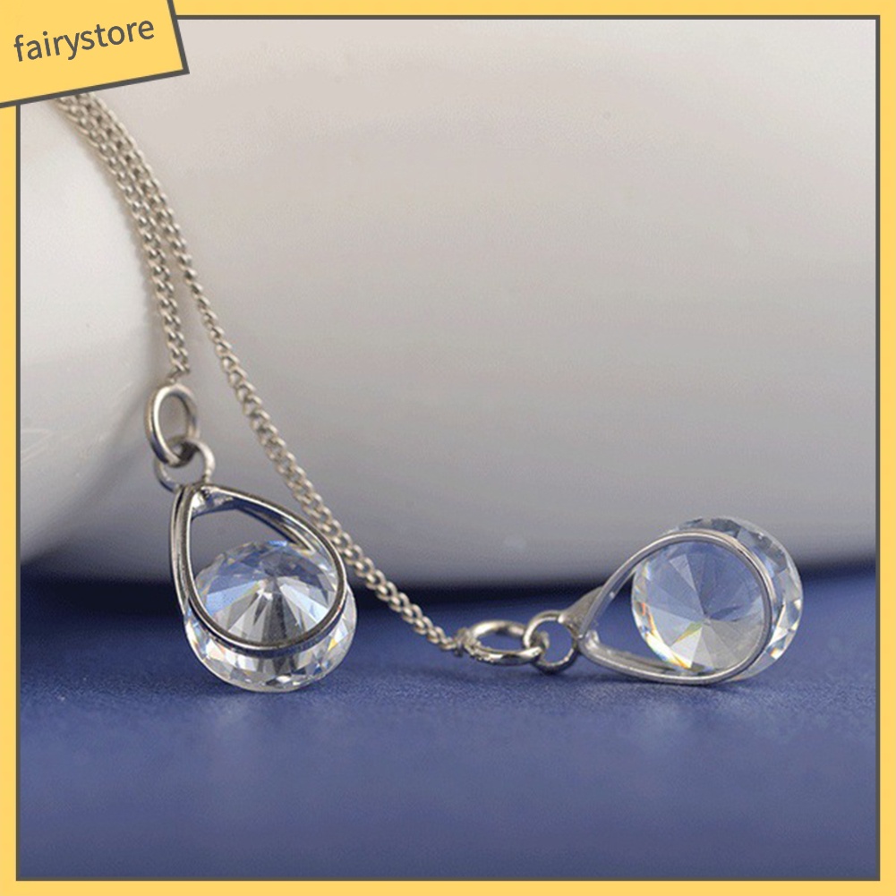 Cặp bông tai dáng dài phối đá giọt nước lấp lánh thời trang