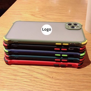 Ốp điện thoại mặt nhám màu trong suốt chống sốc dành cho iPhone 11 11 pro max xr xs max x 8 7 6 6s plus