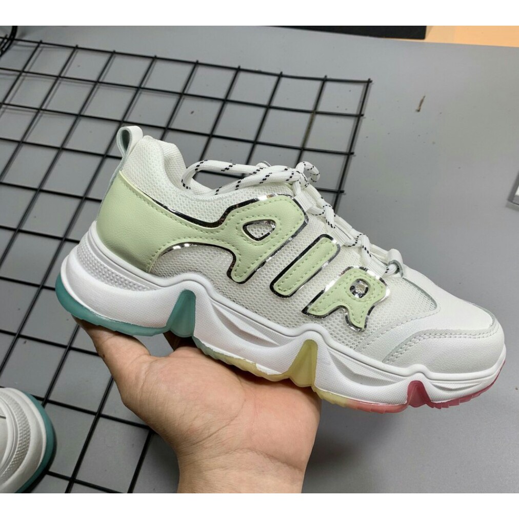 ẢNH THẬT Giày sneaker nữ thể thao độn đế, phối đế 3 màu cá tính AIIIR