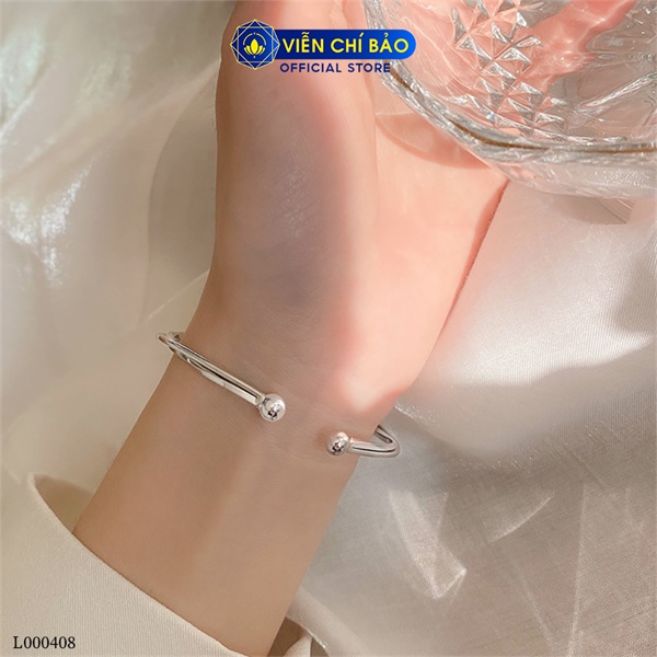 Vòng cứng đeo tay bạc nữ xoắn chất liệu bạc 925 thời trang phụ kiện trang sức Viễn Chí Bảo L000408
