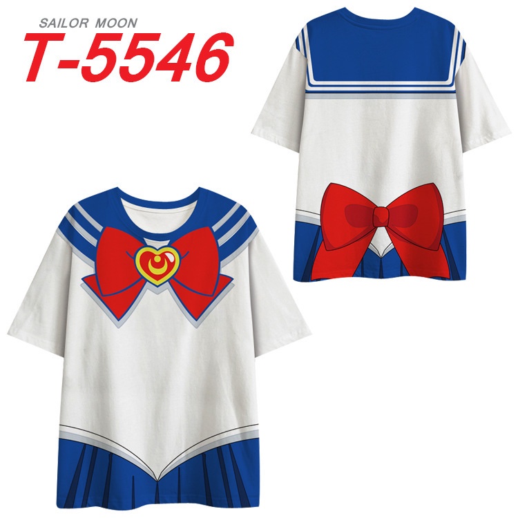 Sailor MOON Áo Thun Nữ Ngắn Tay In Hình Thủy Thủ Mặt Trăng