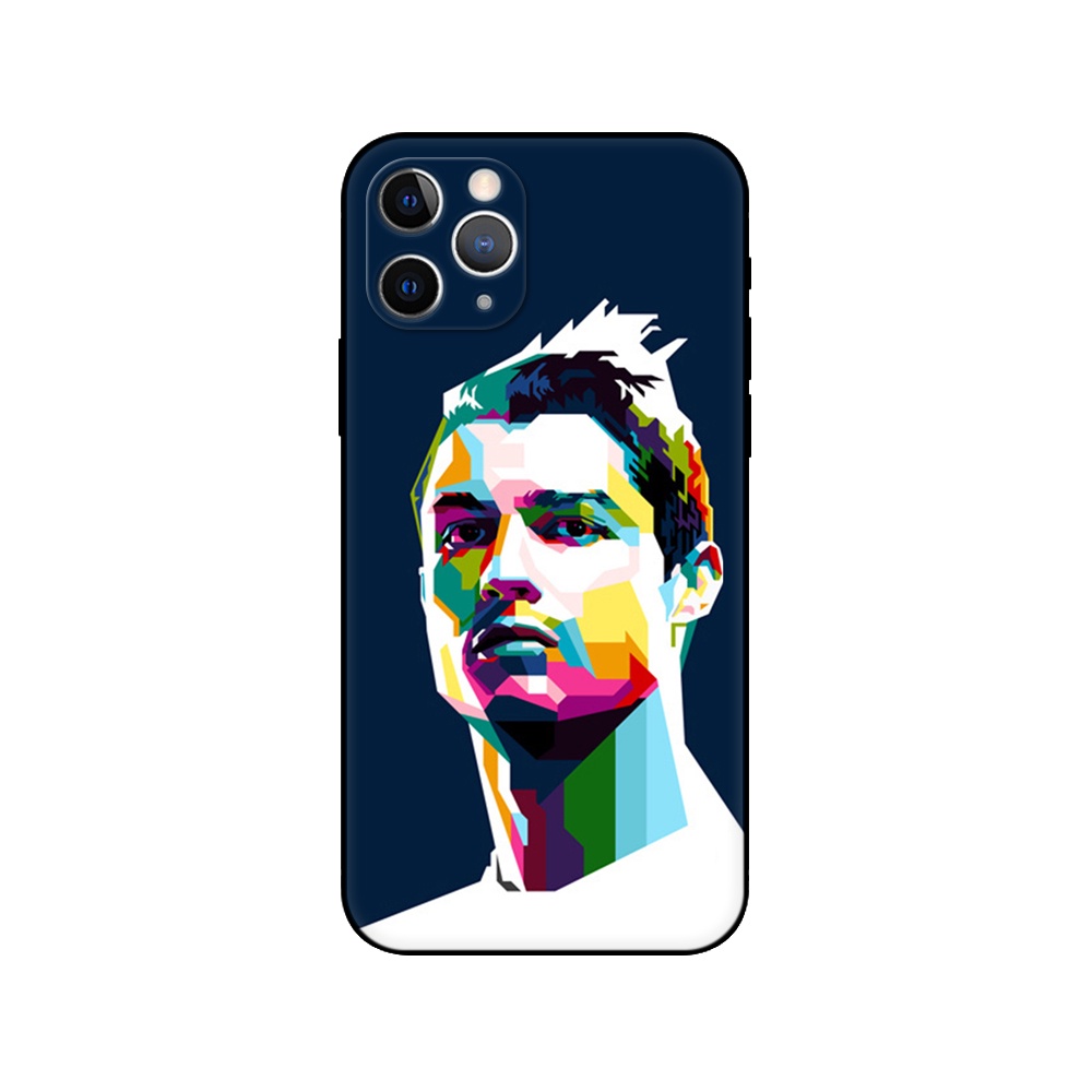 Ốp Điện Thoại Silicon Tpu Mềm Đen Hình Cristiano-Ronaldo-CR7 Cho Apple Iphone 5s 5 S SE 2020 2016 6s 6 S 7 8 Plus