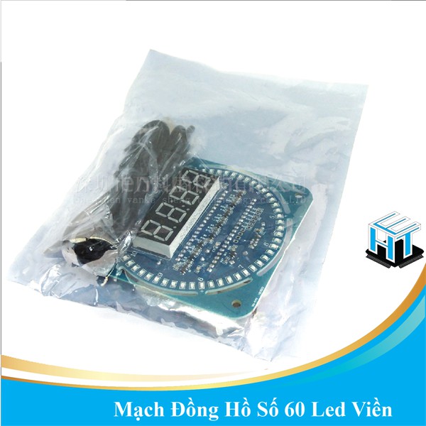 Mạch Đồng Hồ Số 60 Led Viền 89S52 DS1302