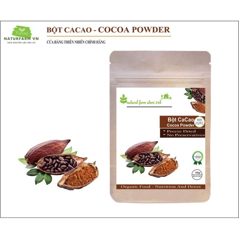 Bột cacao nguyên chất 100% Organic 100GR
