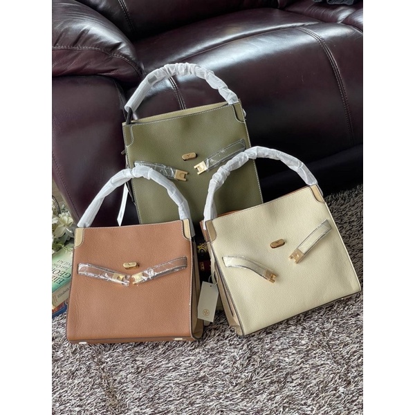 💕  Tory Burch Lee Radziwill Pebbed Small Double Bag 🔥