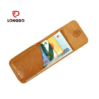 Ví sen 3 - Ví da mini - Cam kết 100% da bò thật nhập khẩu - Thương hiệu uy tín Longdo Leather