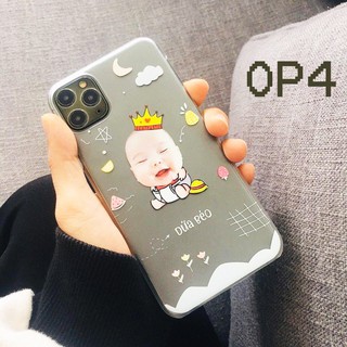 Ốp iphone in theo yêu cầu mẫu chibi bé sơ sinh kèm icon đáng yêu OP4 - Đậu Case