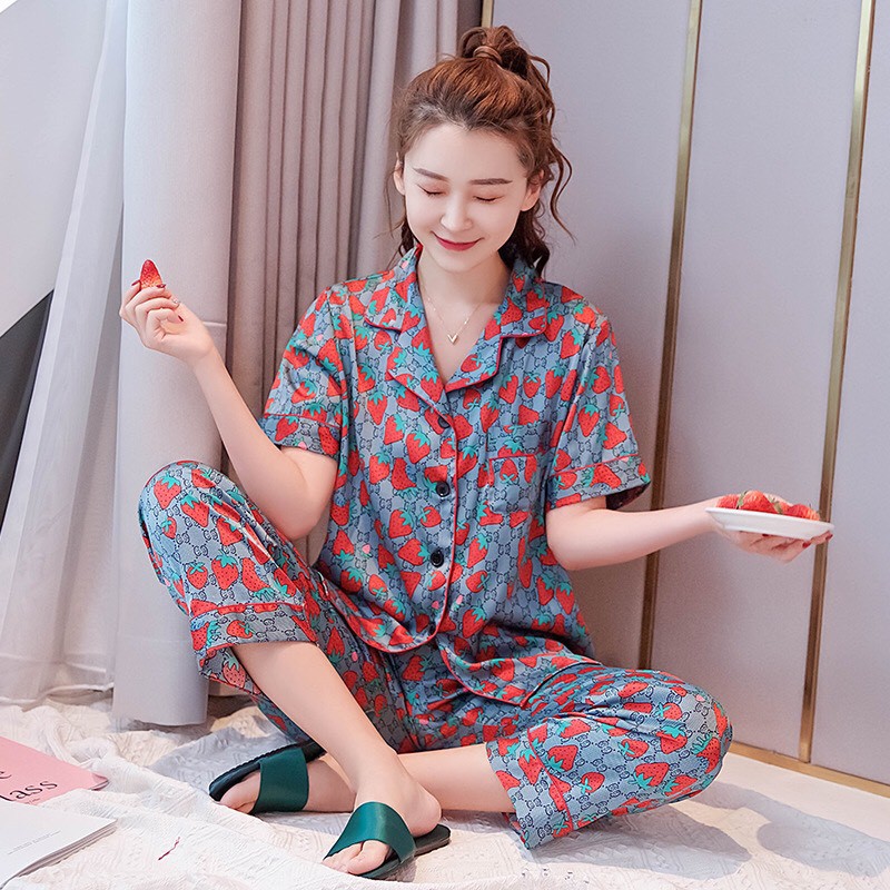 [FreeShip] Pijama Lụa Cao Cấp Đồ Bộ Mặc Nhà Chất Lụa Siêu Mềm Siêu Mịn - Silk