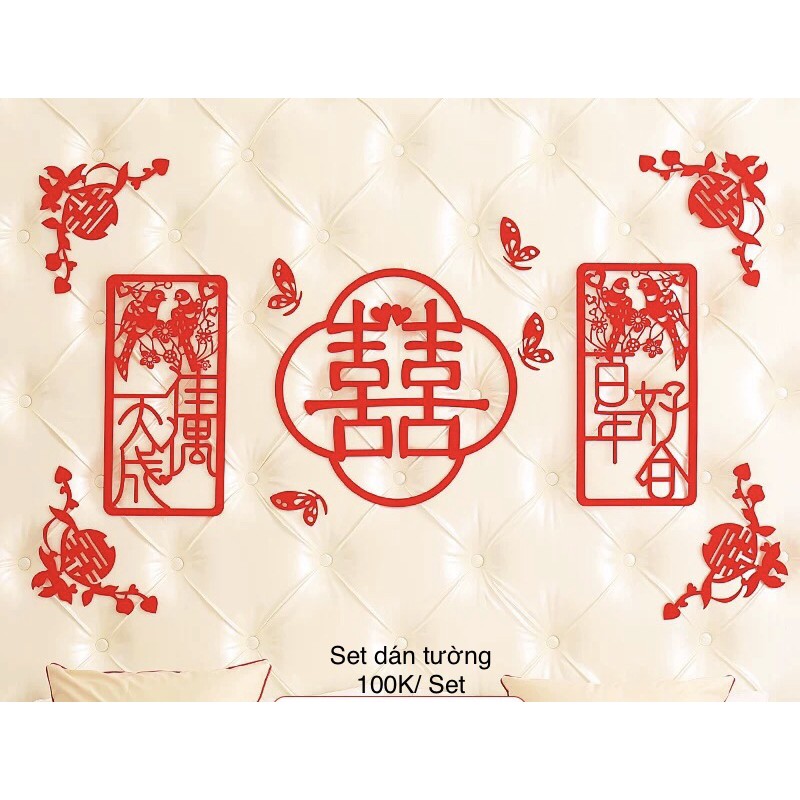 Set dán tường - trang trí đám cưới