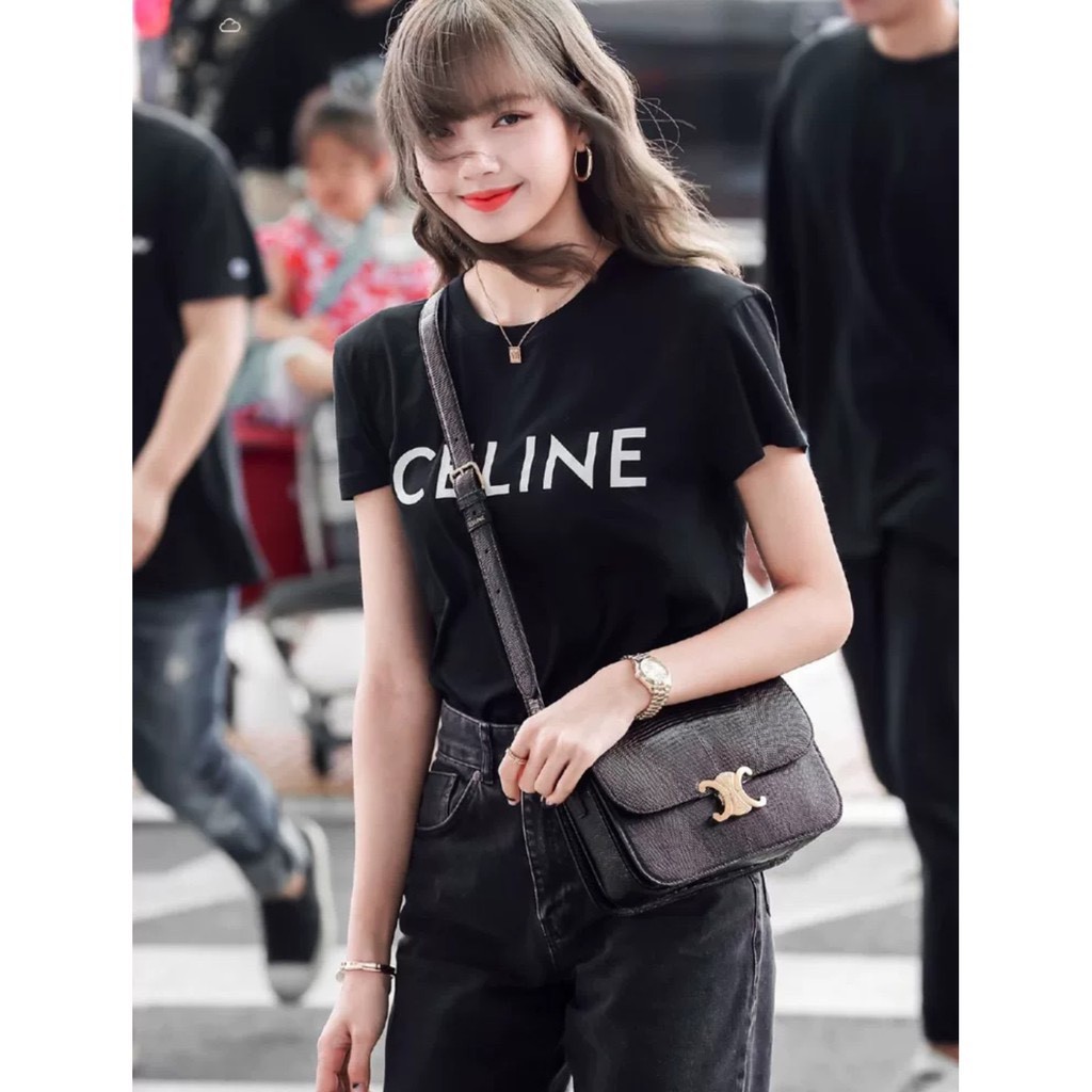 Áo thun cotton in chữ CELINE hai màu trắng đen cực hot [FREESHIP] Áo phông nam nữ đẹp nhất | BigBuy360 - bigbuy360.vn