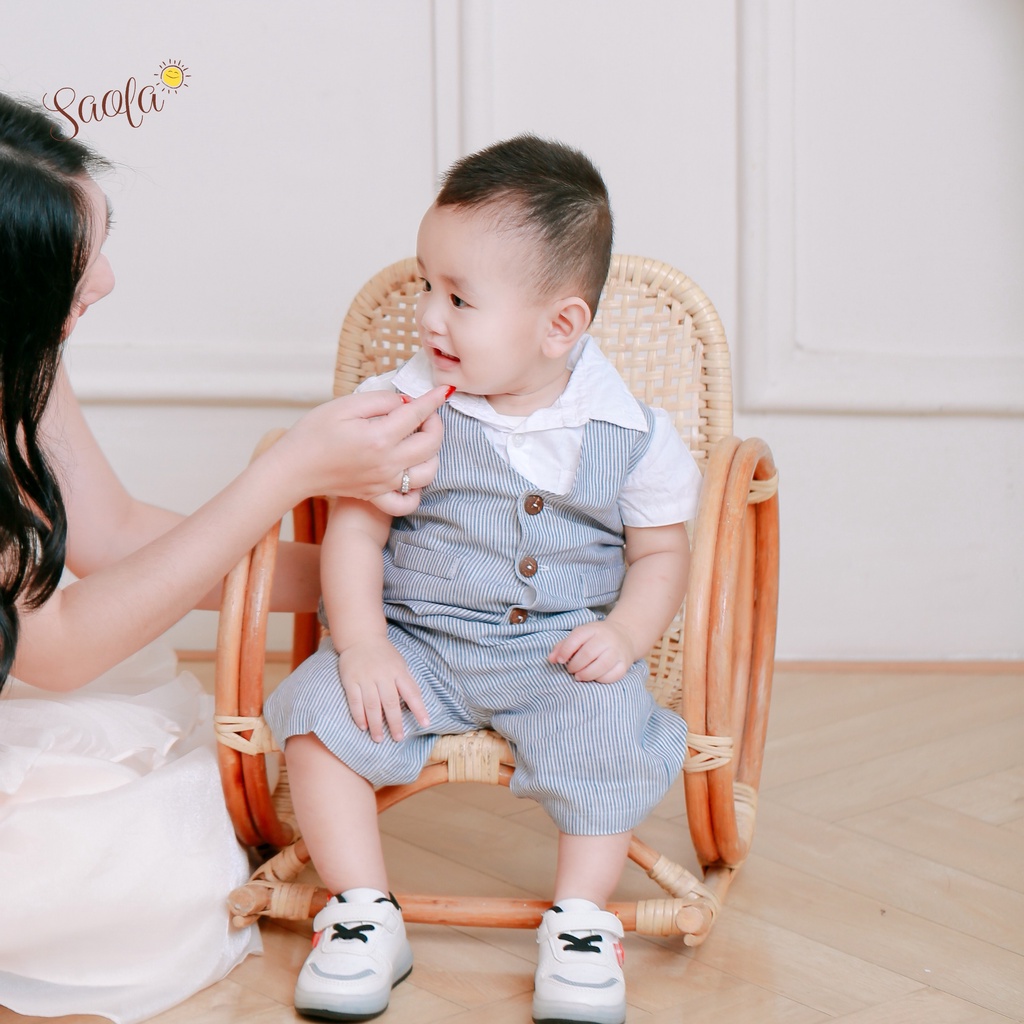 Bộ Gile Chất Liệu Linen Cao Cấp Phong Cách Hàn Quốc Cho Bé Trai - AVETT SET - GIL001 - SAOLA KIDS CLOTHING