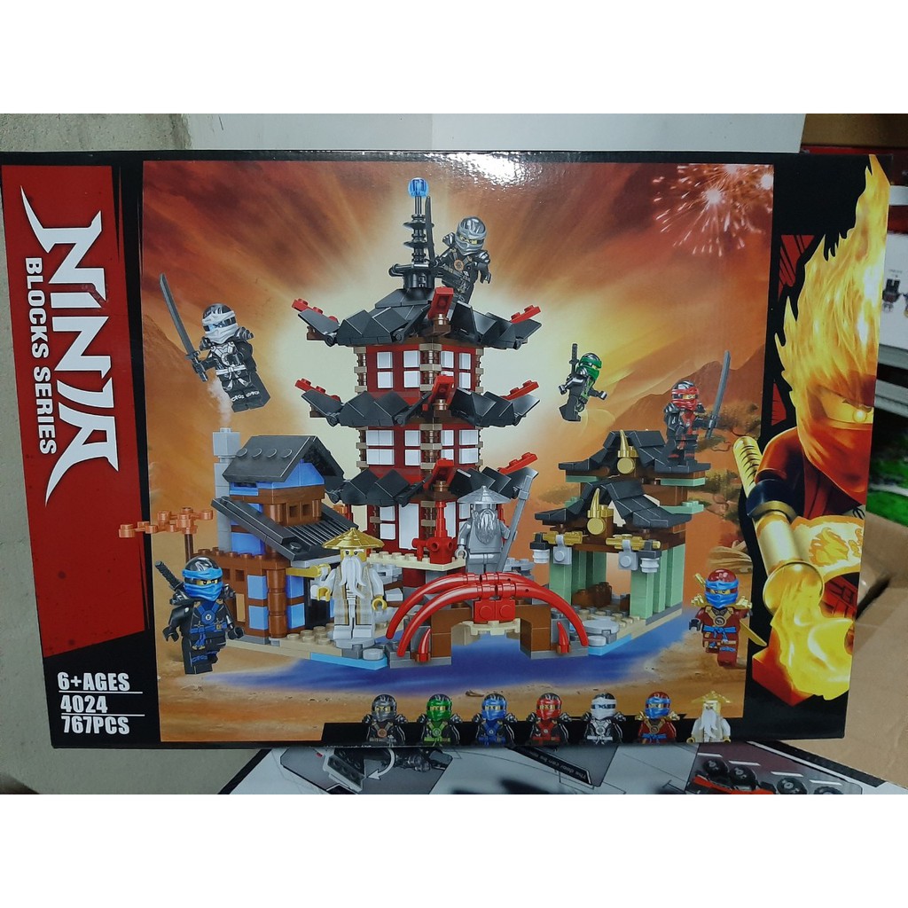 (CÓ SẴN) Lắp ráp mô hình ninja 4024 ngôi đền Airjitzu của làng ninjago