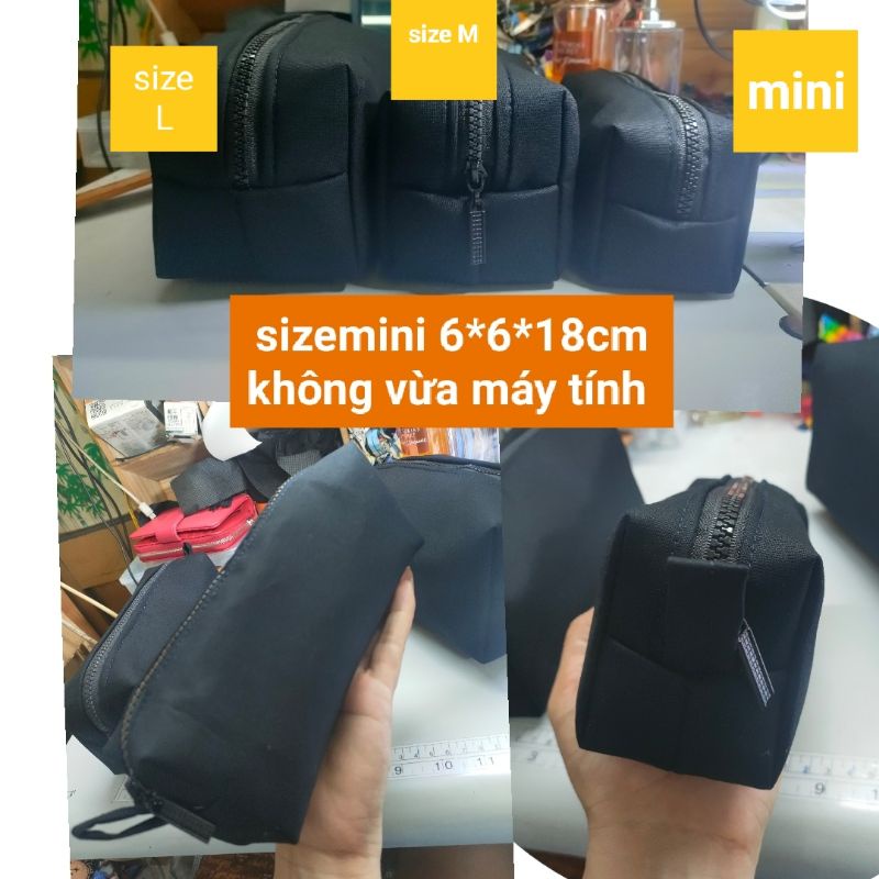 Hộp bút vải đen trơn