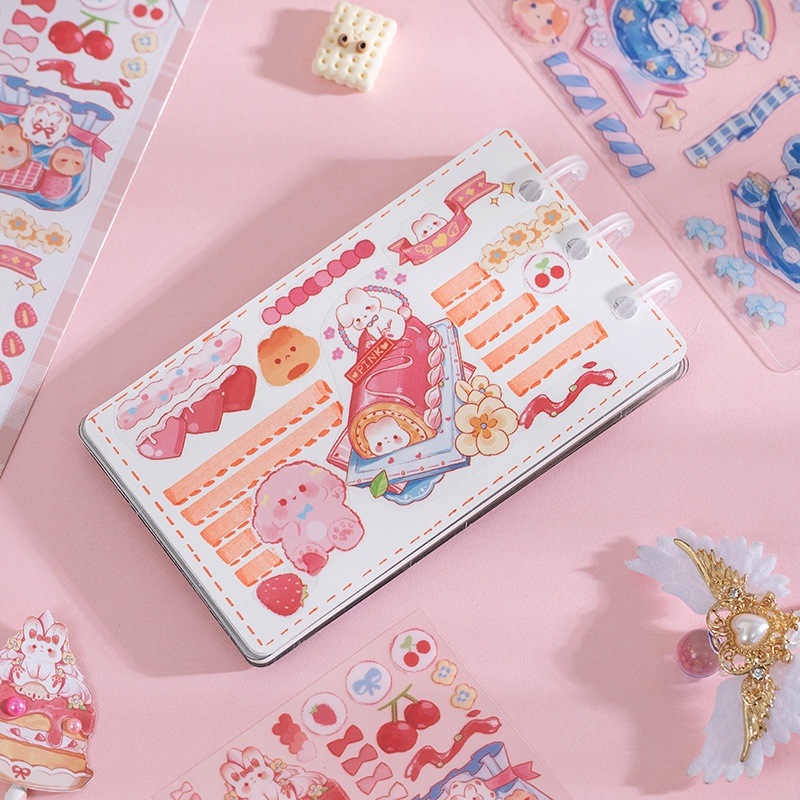 Miếng Dán Trang Trí Họa Tiết Mèo Hoạt Hình Dễ Thương Gồm 4 Kiểu