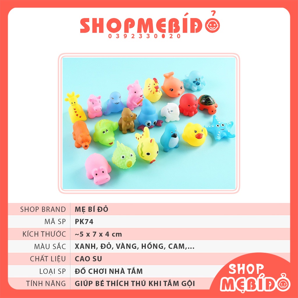 Đồ Chơi Nhà Tắm Cho Bé Hình Thú Thả Bồn Ngộ Nghĩnh Shop Mẹ Bí Đỏ PK74