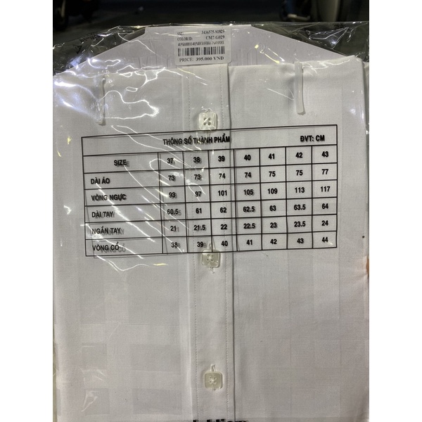 Sơ mi dài tay body fit vĩnh tiến 395 giảm còn 219k | BigBuy360 - bigbuy360.vn