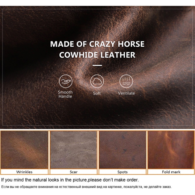 Túi Đựng Bút Bằng Da Bò Thật Có Khóa Kéo Phong Cách Vintage