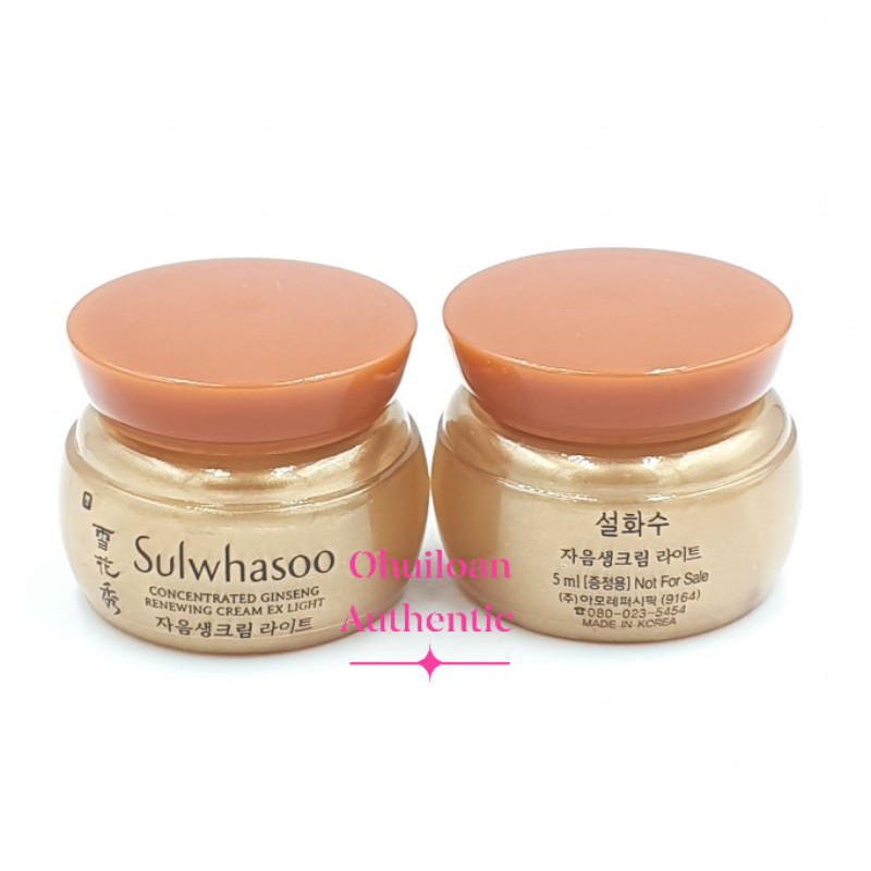 Kem tái tạo da từ nhân sâm cô đặc Sulwhasoo Concentrated Ginseng Renewing Cream 5ml