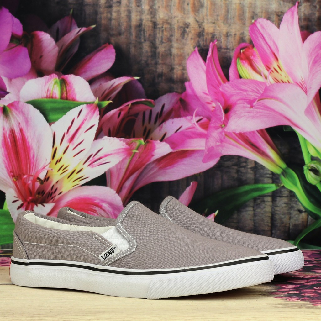 Giày slipon xám nam cổ thấp | BigBuy360 - bigbuy360.vn