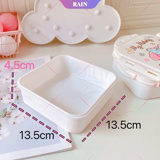 Hộp Đựng Cơm Trưa Hình Hoạt Hình My Melody Kuromi Cinnamoroll Hello Kitty Kawaii Có Nắp Đậy Sanrioed Làm Hộp Đựng Cơm Trưa