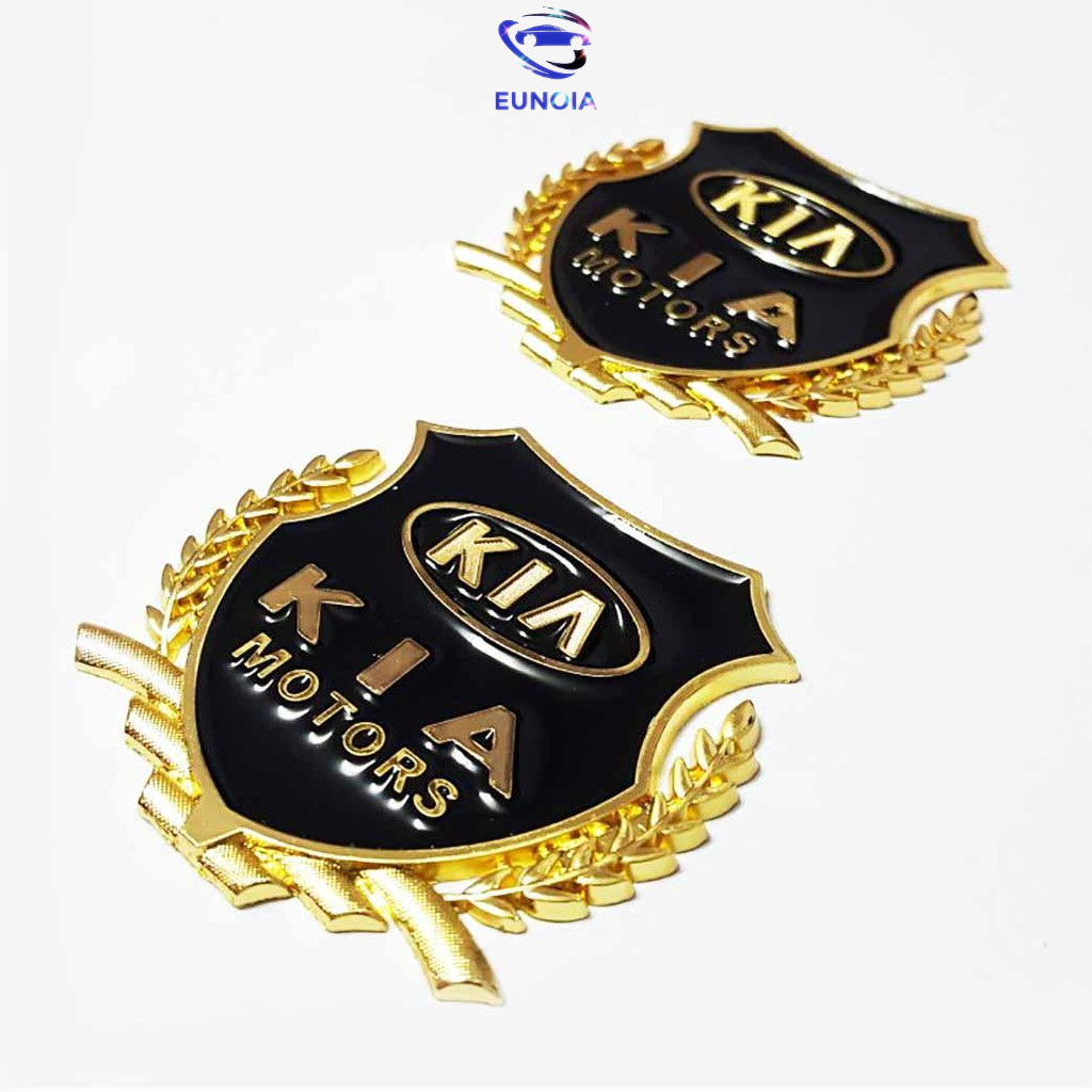 Logo bông lúa theo hãng xe thép không gỉ mạ màu(giá 1 đôi)