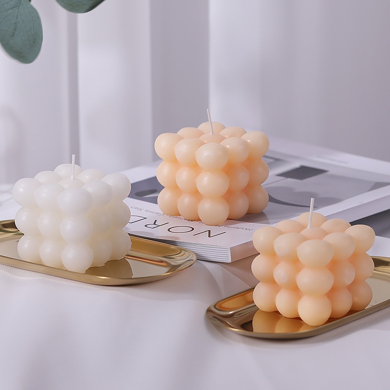 Khuôn Silicon Khối Rubix Làm Nến Handmade