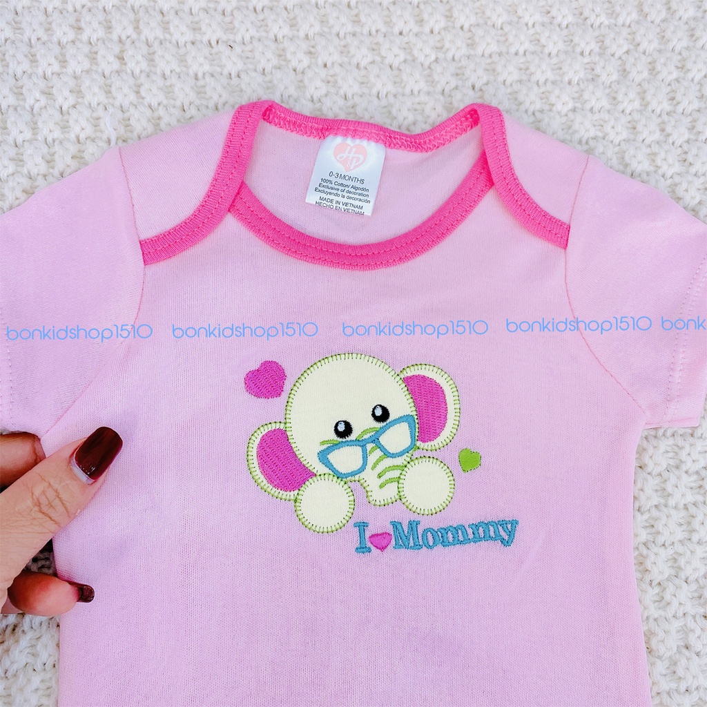 Combo 5 bộ body chip body suit cộc tay cho bé sơ sinh 0-8kg, hàng đẹp