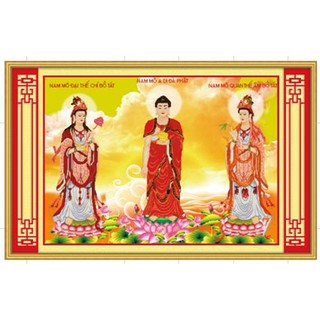 Tranh thêu tam thế phật 222778