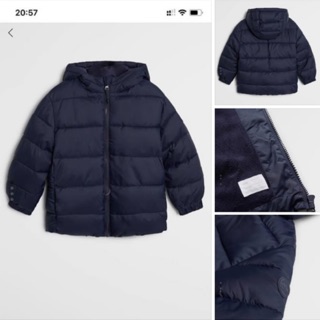 Áo phao xanh than chần bông lót nỉ mango