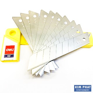 01 Tuýp (10 Lưỡi) dao trổ, lưỡi dao rọc giấy Deli 2011 / 2012 / 2015