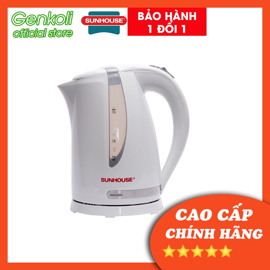 [GIẢM SỐC] Ấm siêu tốc cao cấp Sunhouse SHD1300 Bình siêu tốc nhựa an toàn sang trọng Bảo hành 1 ĐỔI 1