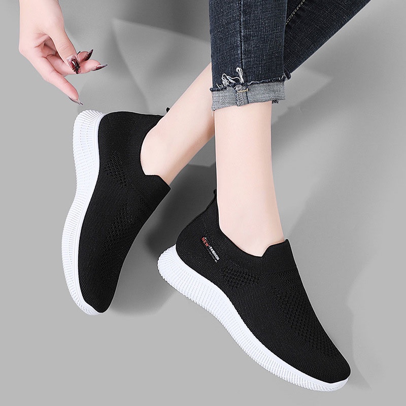 Giày Thể Thao Đế Mềm Siêu Nhẹ Phối Lưới Thoáng Khí Thời Trang Cho Phụ Nữ Trung Niên