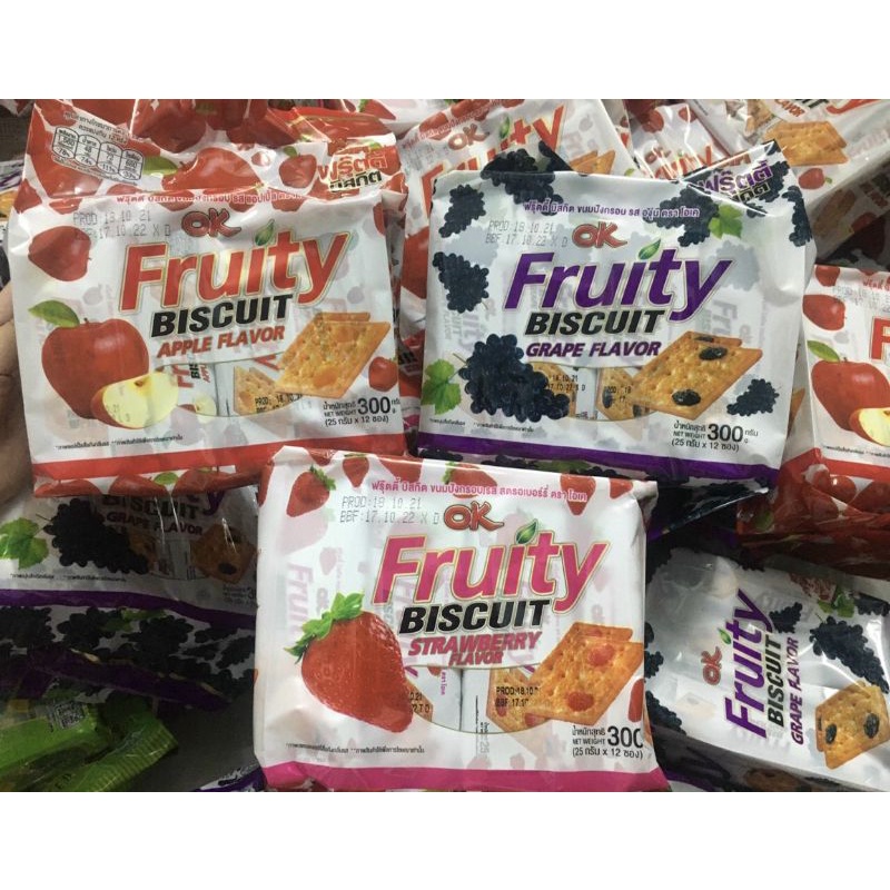 Bánh Fruity biscuit Thái Lan túi 300 gram