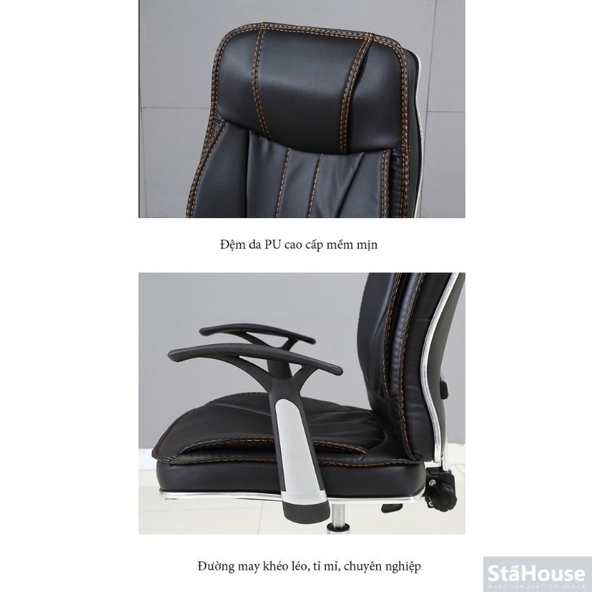 Ghế da văn phòng ngả lưng chân xoay GVPTP80