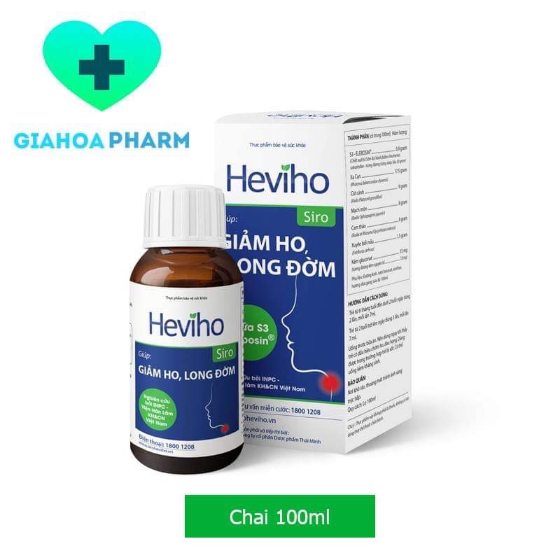 Heviho - Siro giảm ho, long đờm