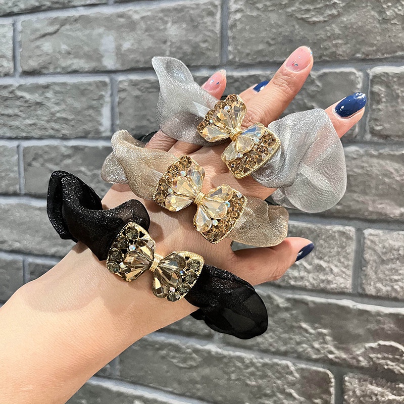 Dây Buộc Tóc Cao Su Co Giãn Đính Đá Pha Lê Sang Trọng Thời Trang 2022